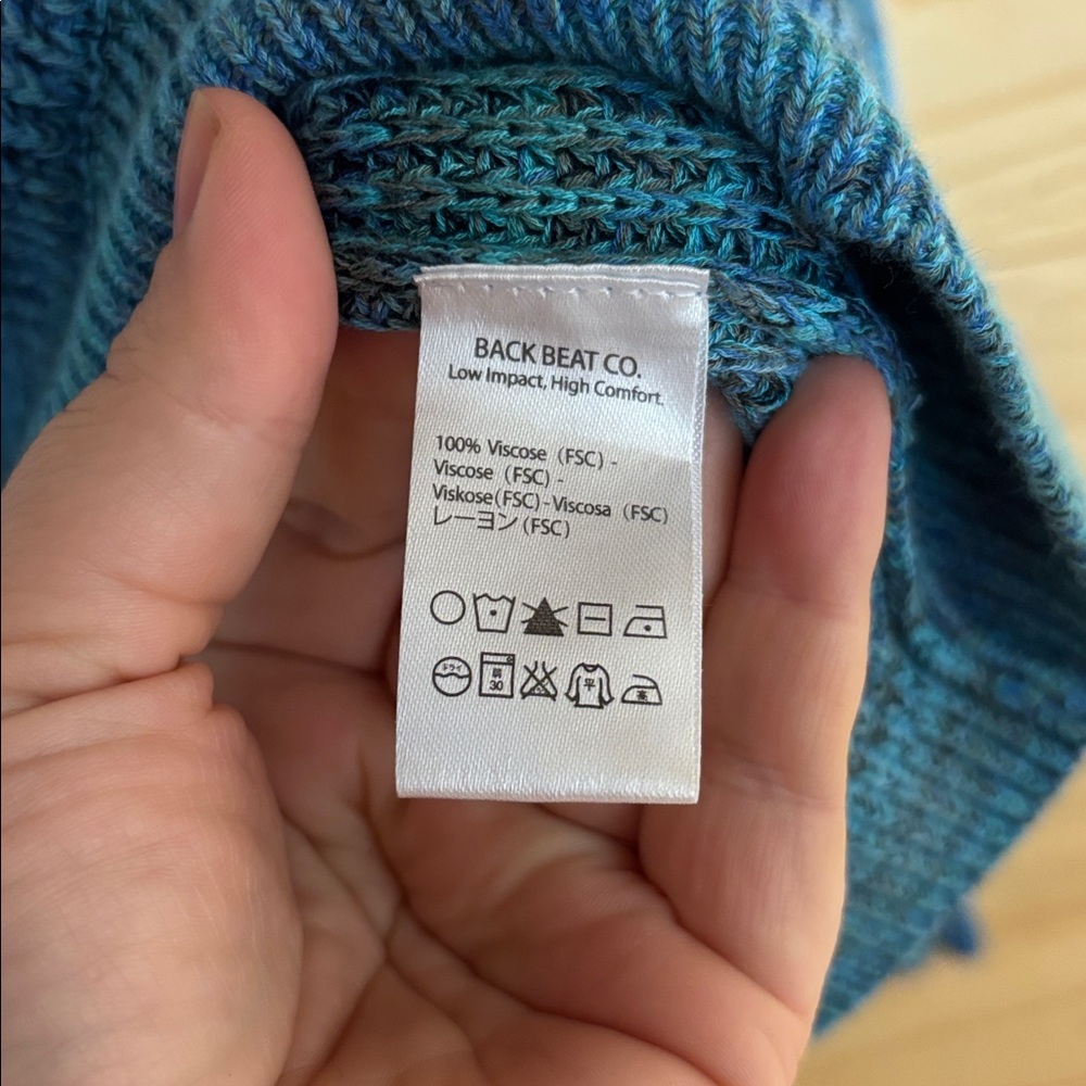 Back Beat‎ Co. Blue V-Neck Sweater - Picture 8 of 11